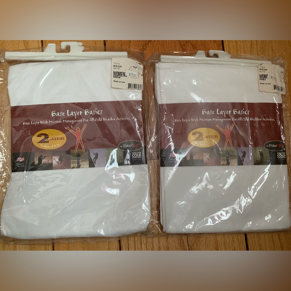 New PolarMax Base 2 Layer Relaxed Fit Crew Top & Pant Medium